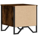 vidaXL Tables de chevet 2 Pièces chêne fumé 40x41x40 cm bois ingénierie