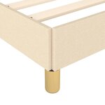 vidaXL Cadre de lit sans matelas crème 100x200 cm tissu