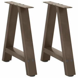 vidaXL Pieds de table basse en forme de A 2 pièces 38 x (42-43) cm acier