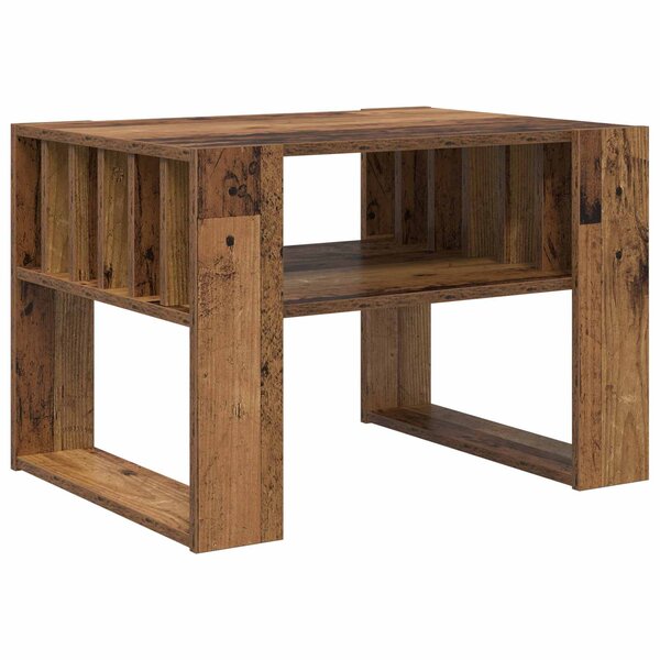 vidaXL Table basse Bois ancien 66 x 49 5 x 45 cm Bois d'ingénierie