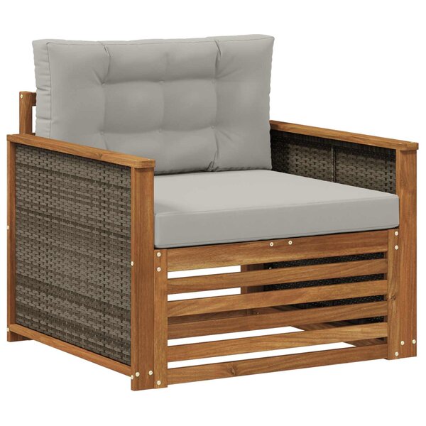 vidaXL Sofa de milieu extérieur Bois d'Acacia Massif Naturel