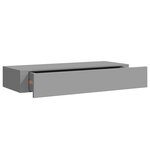 vidaXL Étagère à tiroir murale Gris 60x23 5x10 cm MDF