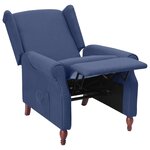 vidaXL Fauteuil inclinable Bleu Tissu