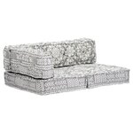 vidaXL Pouf Gris clair Tissu