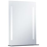 vidaXL Miroir mural à LED pour salle de bains avec étagère 50x70 cm