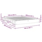vidaXL Cadre de lit sans matelas 150x200 cm bois massif de chêne