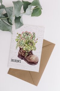 Carte à planter succulents