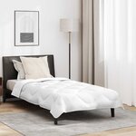 vidaXL Duvet d'été simple avec oreiller 2 Pièces Blanc Microfibre