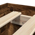 vidaXL Cadre de lit sans matelas chêne fumé 90x190cm bois d'ingénierie