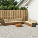 vidaXL Ensemble de canapés d'extérieur 8 Pièces Naturel et Beige