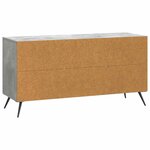 vidaXL Meuble TV Gris béton 99 x 34 5 x 50 cm Bois d'ingénierie