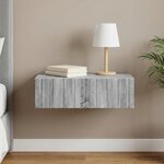 vidaXL Table d'appoint murale Sonoma gris 59 x 34 5 x 17 cm
