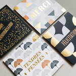 Carte de remerciement lettres or - draeger paris