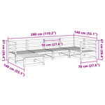 vidaXL Salon de jardin 6 Pièces bois de pin massif