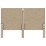 vidaXL Tête de lit Gris foncé Tissu 140x200 cm