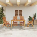 vidaXL Ensemble de salle à manger pour jardin 5 Pièces Marron