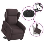 vidaXL Fauteuil inclinable marron foncé tissu
