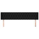 vidaXL Tête de lit avec oreilles Noir 183x16x78/88 cm Tissu
