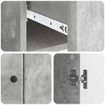 vidaXL Buffet Gris béton 66 x 34 5 x 90 cm Bois d'ingénierie