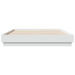 vidaXL Cadre de lit avec lumières LED blanc 150x200 cm