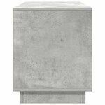 vidaXL Meuble TV avec lumières LED gris béton 100x41x50 cm