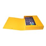 Boite De Classement Exabox Dos 60mm Carte Lustrée - A4 - Jaune - X 8 - Exacompta