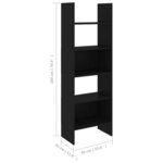vidaXL Bibliothèque Noir 60x35x180 cm Bois d’ingénierie