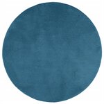 vidaXL Tapis OVIEDO à poils courts turquoise Ø 120 cm