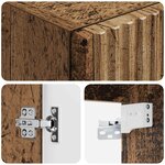vidaXL Cabinet de Salle de Bain Mural Bois ancien 33 x 34 5 x 60 cm
