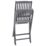 vidaXL Chaises pliables d'extérieur lot de 6 et coussins Bois d'acacia