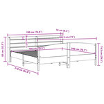 vidaXL Cadre de lit sans matelas blanc 180x200 cm bois massif de pin
