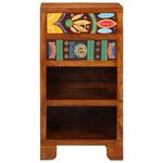 vidaXL Guéridon téléphone Marron 40 x 35 x 75 cm Bois d'acacia massif