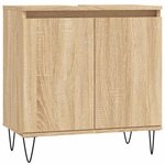 vidaXL Armoire de bain chêne sonoma 58x33x60 cm bois d'ingénierie