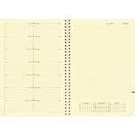 Agenda NOTE 29 Spirale + Répertoire Couv Plast Grainée noir 21 x 29 cm Quovadis