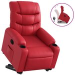 vidaXL Fauteuil inclinable Rouge Similicuir