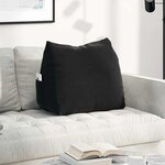 vidaXL Coussin de Dos Noir 60 x 20 x 50 cm Tissu en velours côtelé