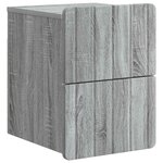 vidaXL Cabinet de chevet mural Sonoma gris 33 x 34 5 x 43 cm