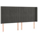 vidaXL Sommier à lattes de lit matelas et LED Gris foncé 160x200 cm