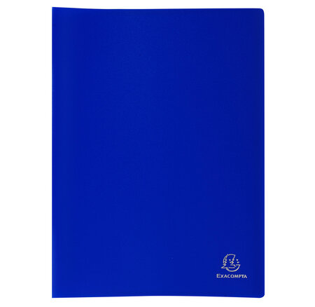 Protège-documents PP Souple Pochettes grainées Opaque 80 vues A4 Bleu EXACOMPTA