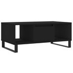 vidaXL Table basse Noir 90x50x36 5 cm Bois d'ingénierie