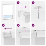 vidaXL Store enrouleur de douche avec cassette largeur du tissu 86 cm