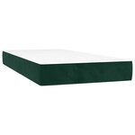 vidaXL Sommier à lattes de lit avec matelas Vert foncé 100x200 cm