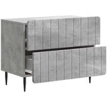 vidaXL Cabinet de chevet avec tiroir Gris béton 62 x 34 5 x 49 5 cm