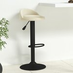 Vidaxl tabouret de bar crème velours