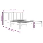 vidaXL Cadre de lit Blanc Bois de pin massif 120x200 cm