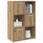 vidaXL Bibliothèque chêne artisanal 60 5x30x90 cm bois d'ingénierie