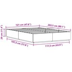vidaXL Cadre de lit ottoman Brun Ciré 120 x 200 cm Pin massif