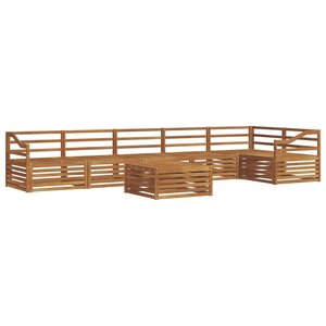 vidaXL Ensemble de canapés d'extérieur 7 Pièces Naturel