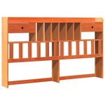 vidaXL Lit bibliothèque sans matelas cire marron 180x200 cm pin massif