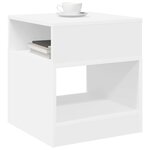 vidaXL Table d'appoint 2 Pièces Blanc 40 5 x 40 x 45 cm Bois d'ingénierie